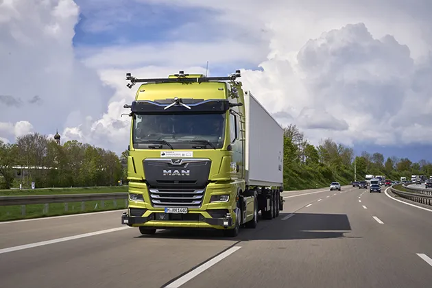 MAN- autonomous truck -Germany motorway