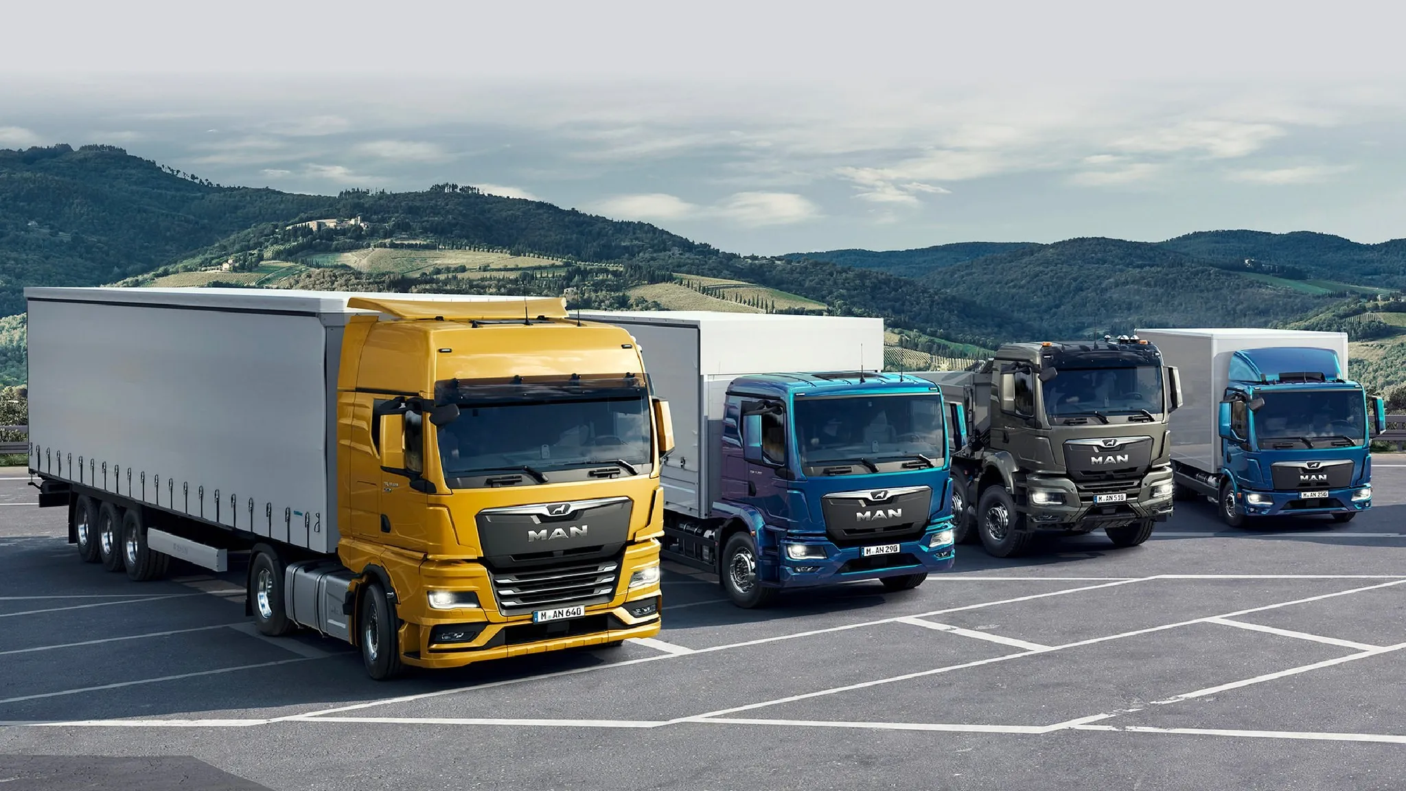 MAN trucks in Malaysia.