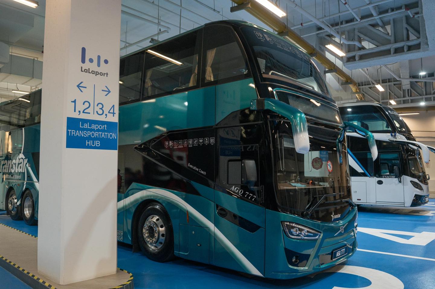 A bus bay at the LaLaport Transport Hub