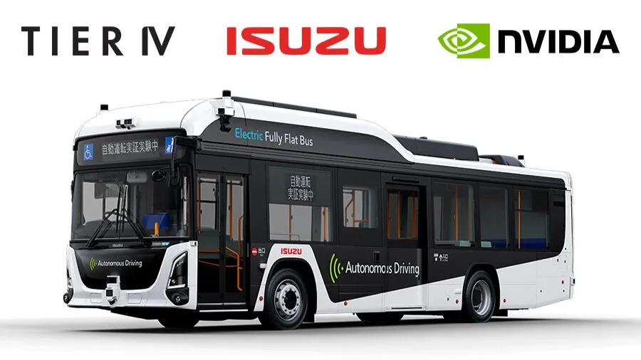 Isuzu ERGA Level 4 autonomous bus powered by TIER IV Autoware and Nvidia DRIVE Hyperion platform