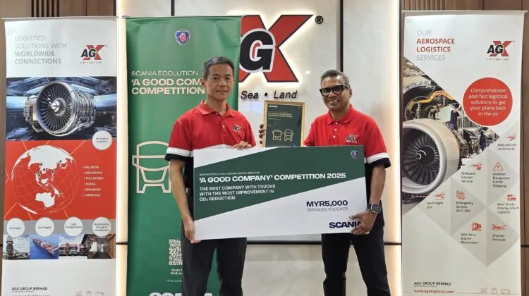 AGX Logistics wins Scania Ecolution "A Good Company" in truck category. (Photo: Scania Malaysia/Facebook)